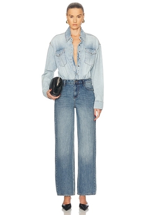 SEROYA Avani Jumpsuit in Horizon - Blue. Size S (also in M).