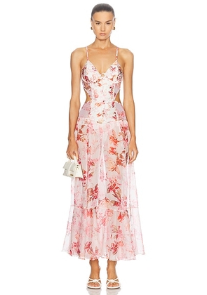 PatBO Bustier Beach Dress in Vapor - Blush. Size M (also in ).