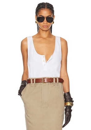 Saint Laurent Tank Top in Blanc - White. Size 42 (also in 36, 38, 40).