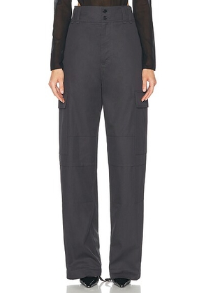 Saint Laurent Wide Leg Pant in Gris Fonce - Grey. Size 38 (also in 36, 40, 42).