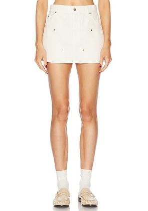 RENGGLI Cargo Skirt in Bone - White. Size M (also in L, XL).