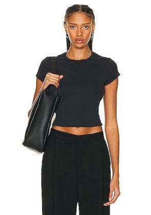 St. Agni Organic Cotton Baby Tee in Jet Black - Black. Size M (also in XS, L).