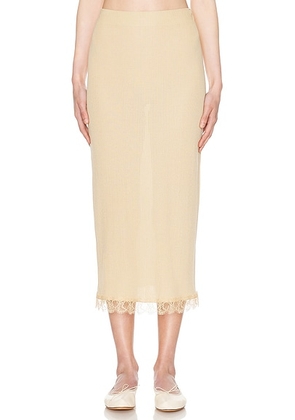 The Row Indira Skirt in Champagne - Cream. Size XL (also in L, M).
