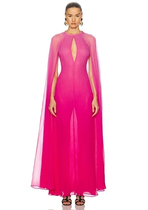 TOM FORD Keyhole Neckline Evening Dress in Combo Fuxia - Pink. Size 38 (also in 34).