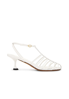 Proenza Schouler Tee Cage Sandal in White - White. Size 37.5 (also in 37, 38, 38.5, 39, 39.5, 40).