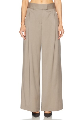 SEV Wide Leg Pant in Taupe - Taupe. Size 36 (also in 34, 38, 40).