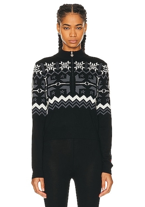 Perfect Moment Nordic Half Zip Sweater in Black - Black. Size S (also in M, XS).