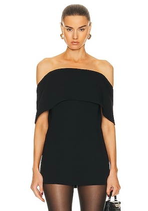 Toteme Off Shoulder Evening Top in Black - Black. Size 34 (also in ).