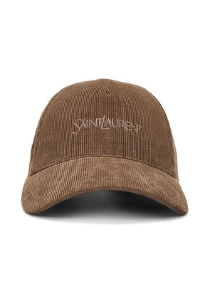 Saint Laurent Hat in Kaki & Gold - Brown. Size 59 (also in 57).