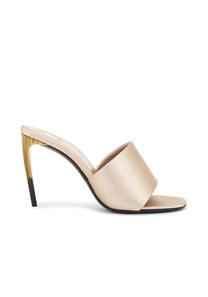 Saint Laurent Bridget Mule in Partridge Pink - Metallic Neutral. Size 37 (also in 36, 38.5, 39.5, 40, 39, 36.5, 37.5).