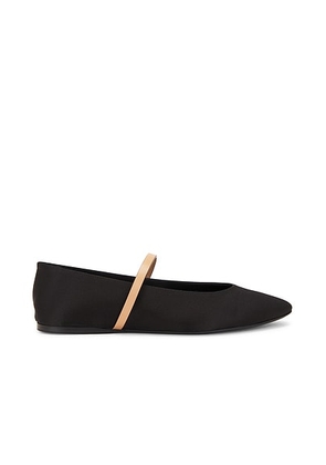 Saint Laurent Gio Ballerina Flat in Nero & Brown Gold - Black. Size 36.5 (also in 37.5, 36, 40, 41).