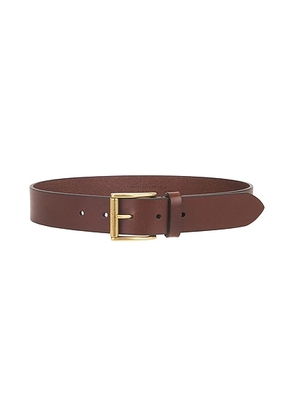 Saint Laurent Leather Belt in Burnt Chocolate - Chocolate. Size 70 (also in 65, 75, 85, 90).