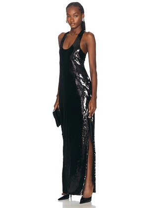 Retrofete Bella Sequin Dress in Black - Black. Size S (also in XL).