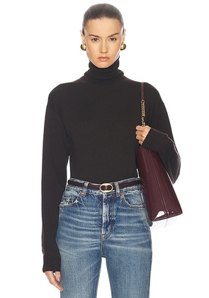 Saint Laurent Turtleneck Sweater in Ebene - Brown. Size M (also in L).