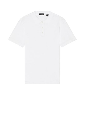 Theory Bron Cotton Polo in White - White. Size S (also in XXL/2X).