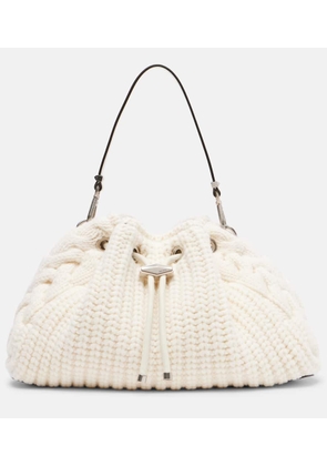 Jimmy Choo Cinch cable-knit bucket bag