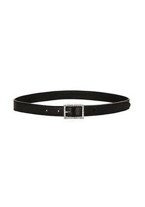 Saint Laurent Strass Belt in Nero & Crystal - Black. Size 90 (also in 85).