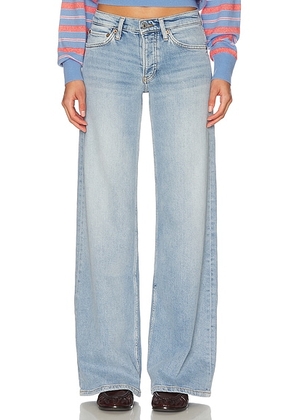 RE/DONE Mid Rise Wide Leg Jeans in Mid 90s - Blue. Size 26 (also in 23, 24, 27, 28, 29, 31).