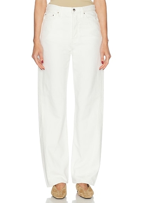 Toteme Twisted Seam Full Length Jeans in Off White - White. Size 28 (also in 27, 29, 30).