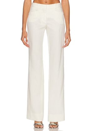 TOM FORD Tailored Low Waisted Pant in Champagne Silver - White. Size 36 (also in 34).