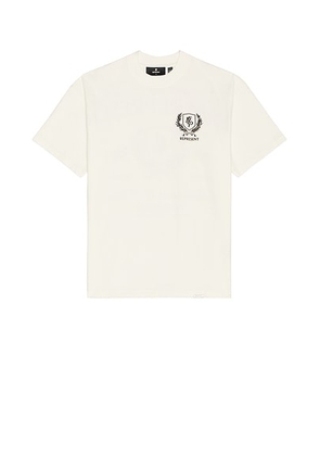 REPRESENT Crest Tee in Flat White - White. Size XL/1X (also in L).
