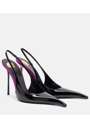 Saint Laurent Amalia 110 patent leather slingback pumps