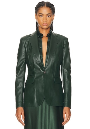 Ralph Lauren Collection Parker Lambskin Jacket in Dark Racing Green - Green. Size 4 (also in 0).