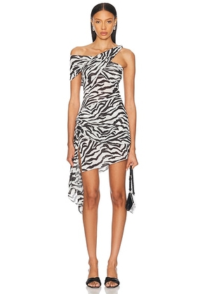 Ronny Kobo x REVOLVE Izel Dress in Zebra - Black,White. Size M (also in S, XS).