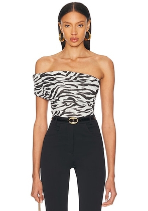 Ronny Kobo x REVOLVE Ranada Top in Zebra - Black,White. Size XS (also in S, M, L).
