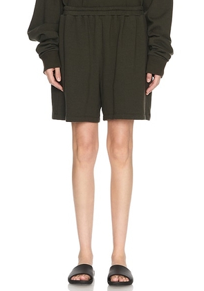 The Row Gana Short in Warm Sepia - Charcoal. Size M (also in L, S, XL).