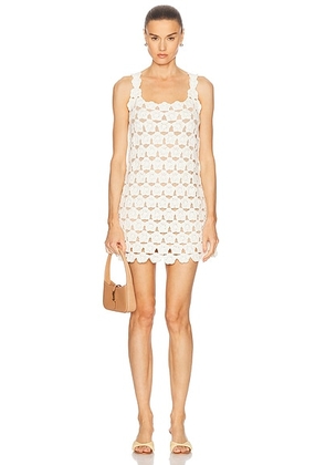 Staud Hoya Mini Dress in Ivory - Ivory. Size M (also in L).