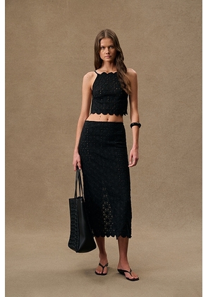 St. Agni For Fwrd Doily Column Skirt in Black - Black. Size M (also in S, L, XL).