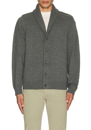 Reigning Champ Cotton Slub Laurel Cardigan in Heather Carbon - Charcoal. Size XL/1X (also in S).
