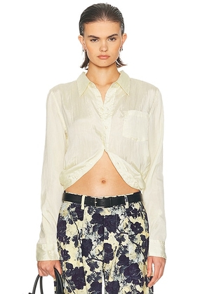 R13 Wrap Around Top in Cream - Cream. Size M (also in L, S).