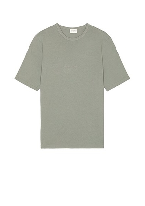 Saint Laurent Short Sleeve Tee in Gris Vert Blanchi - Sage. Size M (also in XS, S, L).