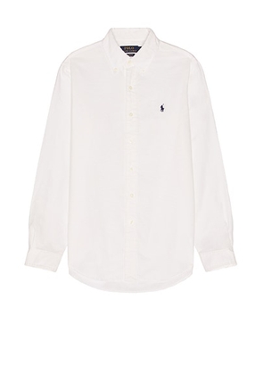 Polo Ralph Lauren Garment Dyed Oxford Shirt in White - White. Size XL (also in L).