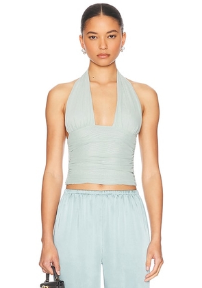 SEROYA Bimini Halter Top in Frosted Sea - Mint. Size S (also in XS, L).
