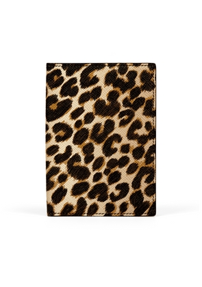Smythson Passport Cover In Panama Leopard