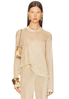 SEROYA Hana Metallic Top in Gold - Metallic Gold. Size M (also in S, XS).