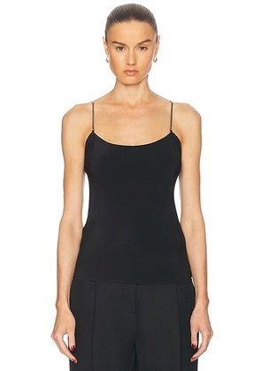 St. Agni Fine Chain Silk Cami Top in Black - Black. Size S (also in XS).