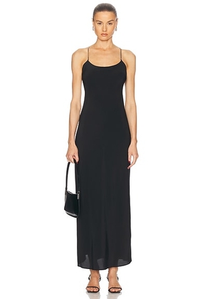 St. Agni Fine Chain Silk Slip Dress in Black - Black. Size M (also in L).