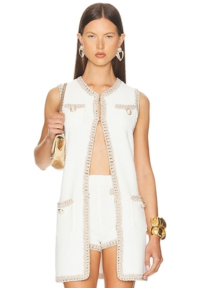 Retrofete Peppa Vest in Optic White - White. Size M (also in S, L).