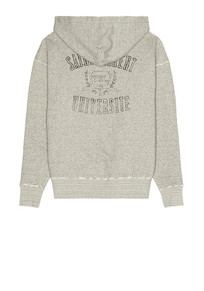 Saint Laurent Grunge University Hoodie in Gris - Grey. Size M (also in L).