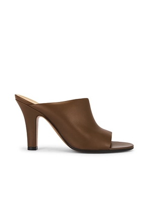 The Row Signum Mule in Mousse - Brown. Size 39 (also in 38.5, 39.5, 42).
