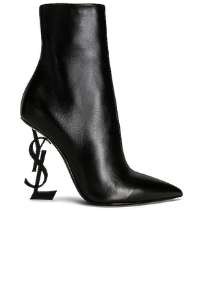 Saint Laurent Opyum 110 YSL Heeled Boots in Nero - Black. Size 37 (also in 36).