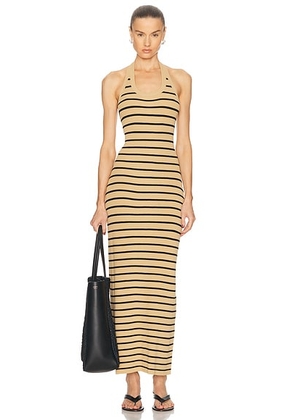 Proenza Schouler Meryl Dress in Khaki Multi - Taupe. Size M (also in L, S).