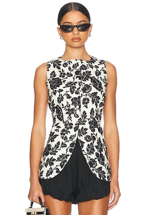 Posse Romeo Vest in Bone & Black - Black. Size XS (also in L).