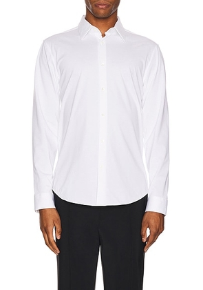 Theory Sylvain Structure Knit Shirt in White - White. Size M (also in L, S, XL/1X, XXL/2X).
