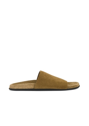 The Row Hugh Slide in Military - Olive. Size 41 (also in ).