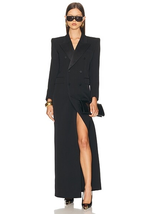 Saint Laurent Long Blazer Dress in Noir - Black. Size 34 (also in 38, 40).